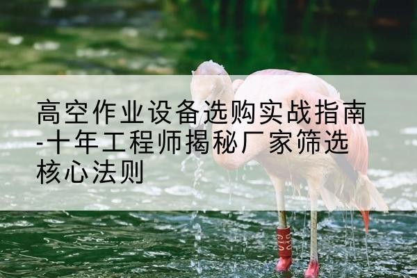 武侯剪叉式升降机厂家-高空作业设备选购实战指南-十年工程师揭秘厂家筛选核心法则